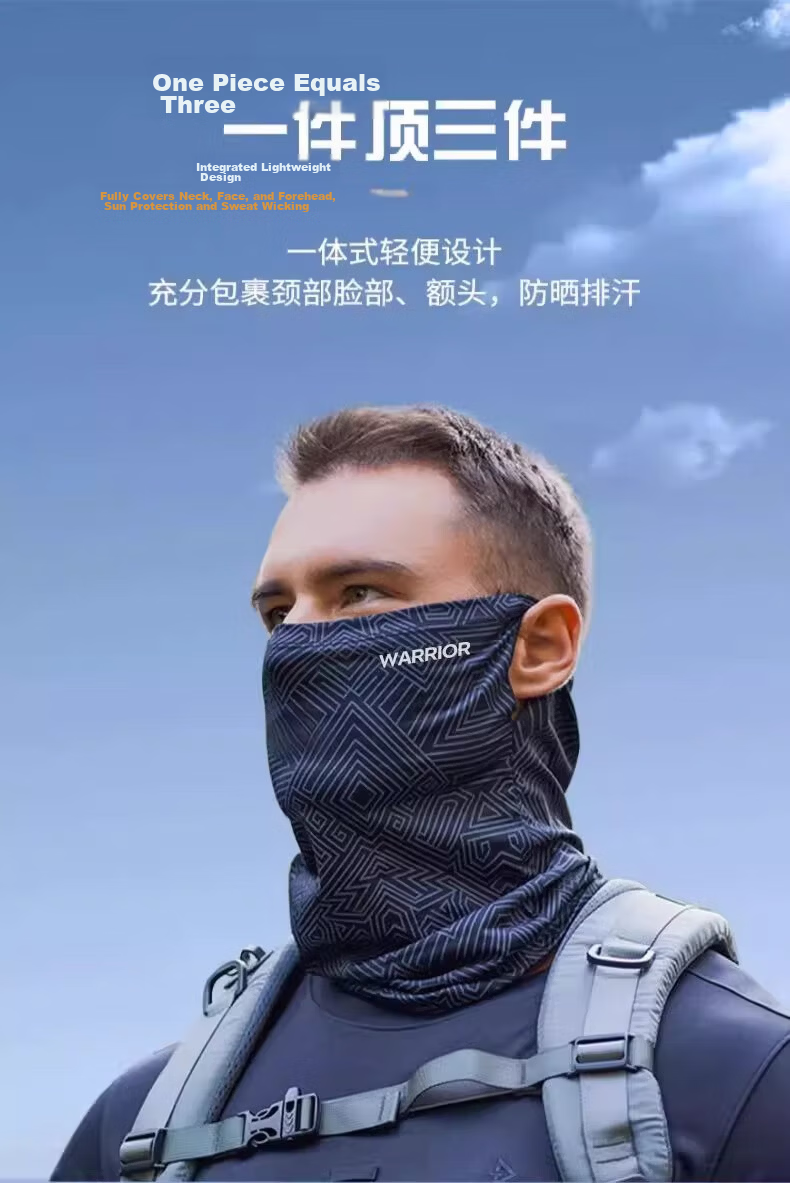 Warrior Men's Sun Protection Face Mask Breathable Summer UV Protection Face Cover Outdoor Cycling Mask 14
