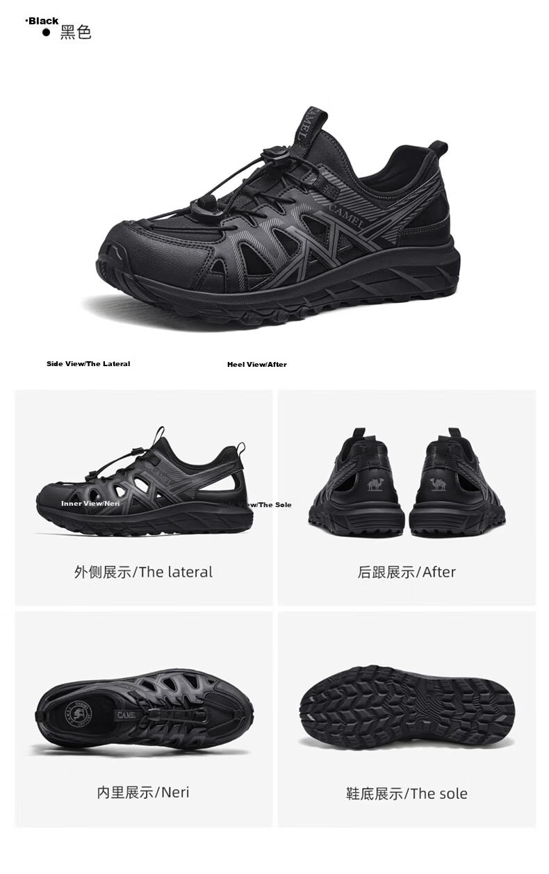CAMEL Summer Breathable Outdoor Casual Sports Sandals for Men G16M076011 Black Size 40 18