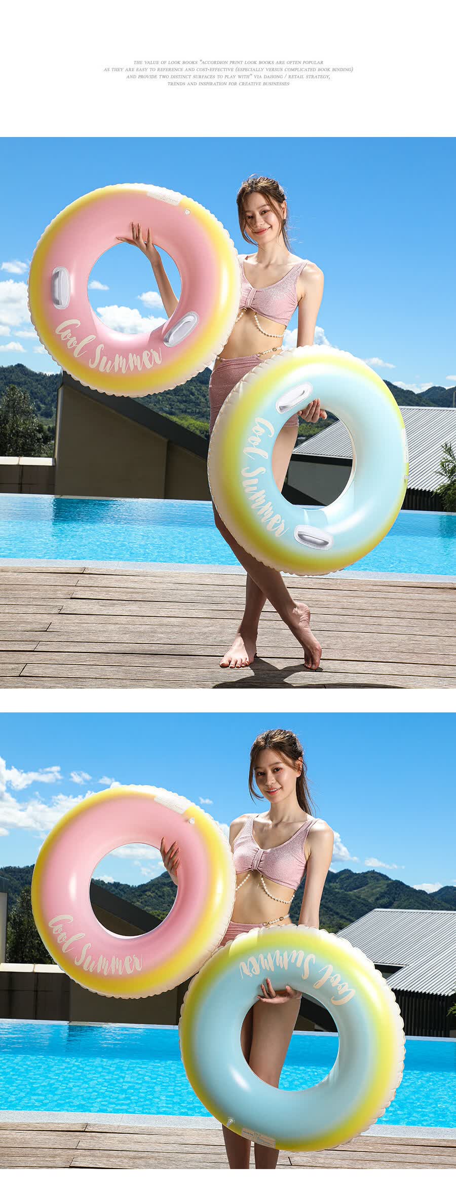 Kangdila Family Swimming Ring Double Airbag Adult Thickened Water Toy Life Buoy Enlarged Buoyancy Anti-Tip Underarm Beginner 1