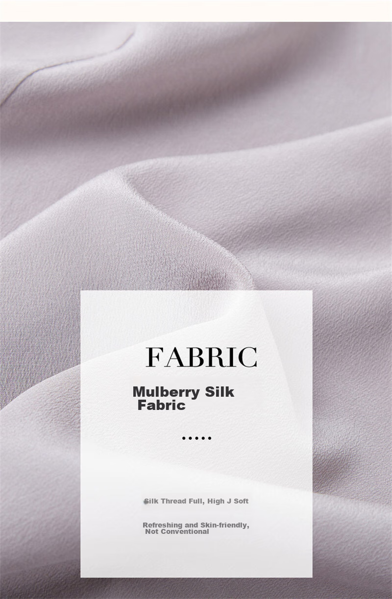 Dme Spring And Summer Silk Dress, High-End Mulberry Silk New Style Round Neck Seamless Shoulder Straight Silk Mid-Length Women's Dress 6