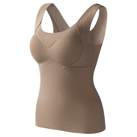 MiiOW Women's Thermal Underwear, Thickened Autumn Undershirt, Base Layer, Warm Clothing, Autumn And Winter Cold-Proof Thermal Vest, with Chest Pads for Wome
