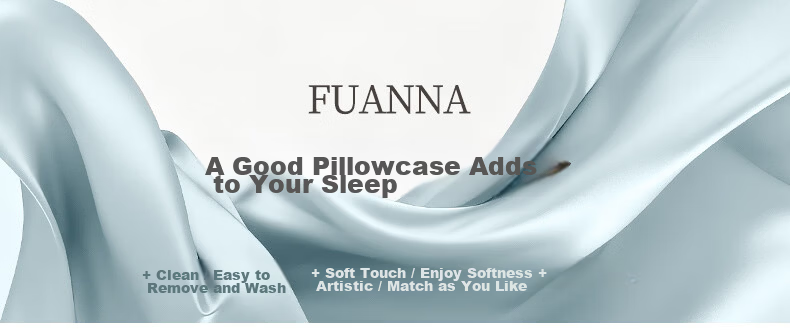 FUANNA Pure Cotton Pillowcase 140s Double Yarn Long-Staple Cotton Class A Satin Pillowcase Set 48x74cm 1