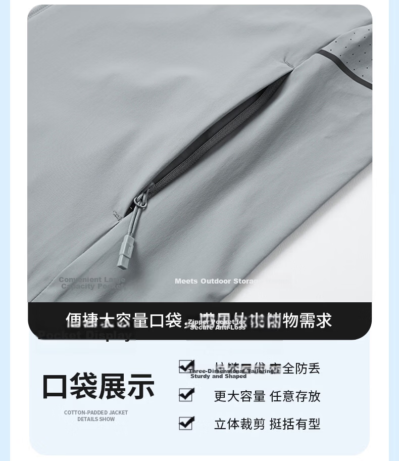ROMON Men's Summer Thin Ice Silk Quick-Dry Sun Protection Jacket Outdoor Breathable Skin Jacket 9968 Smoke Gray 2XL 15