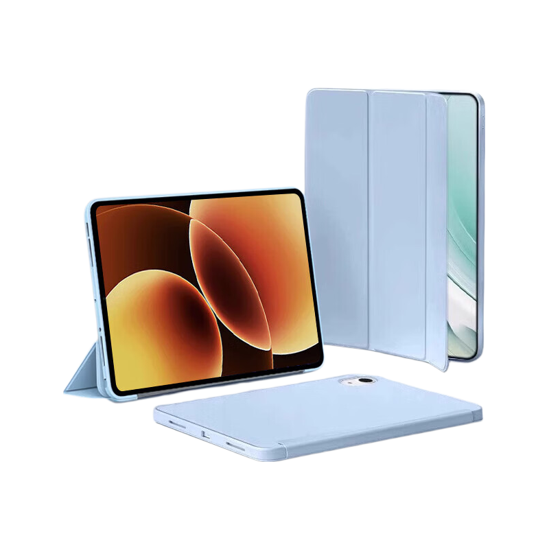 HBOALG Xiaomi 8/8 Pro Tablet Case 11.2 Inch 2025 Model 3+Y Fold Magnetic Absorption with Pen Slot Full Coverage Anti-Bend Drop Protection Smart Sleep Cover