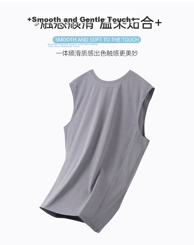 Miiow Men's Sports Vest Summer Running Fitness Cool Sun Protection Crew Neck Sleeveless Mesh Quick-Dry T-Shirt 9