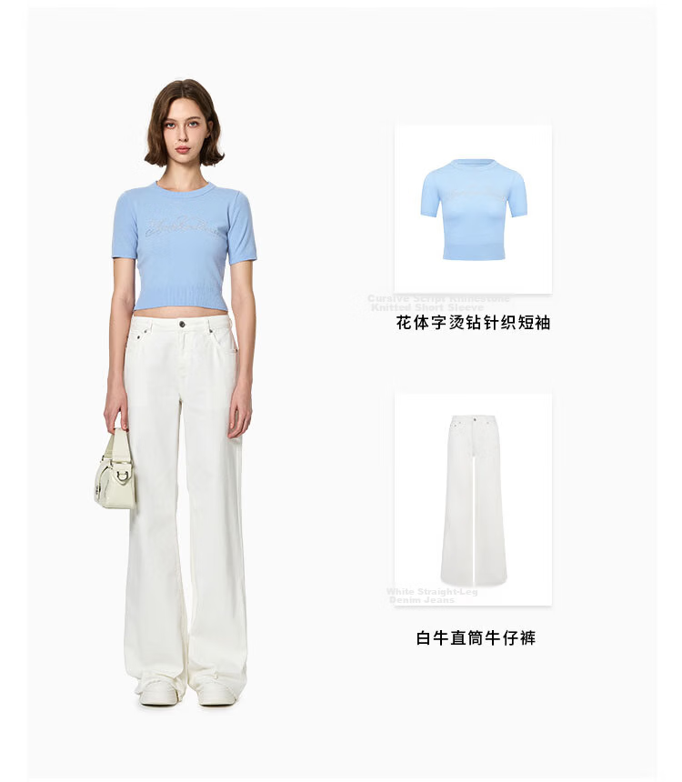 ANN ANDELMAN Urban Nomad Basic White Denim Cotton Raw Hem Straight Wide Leg Pants White S 2