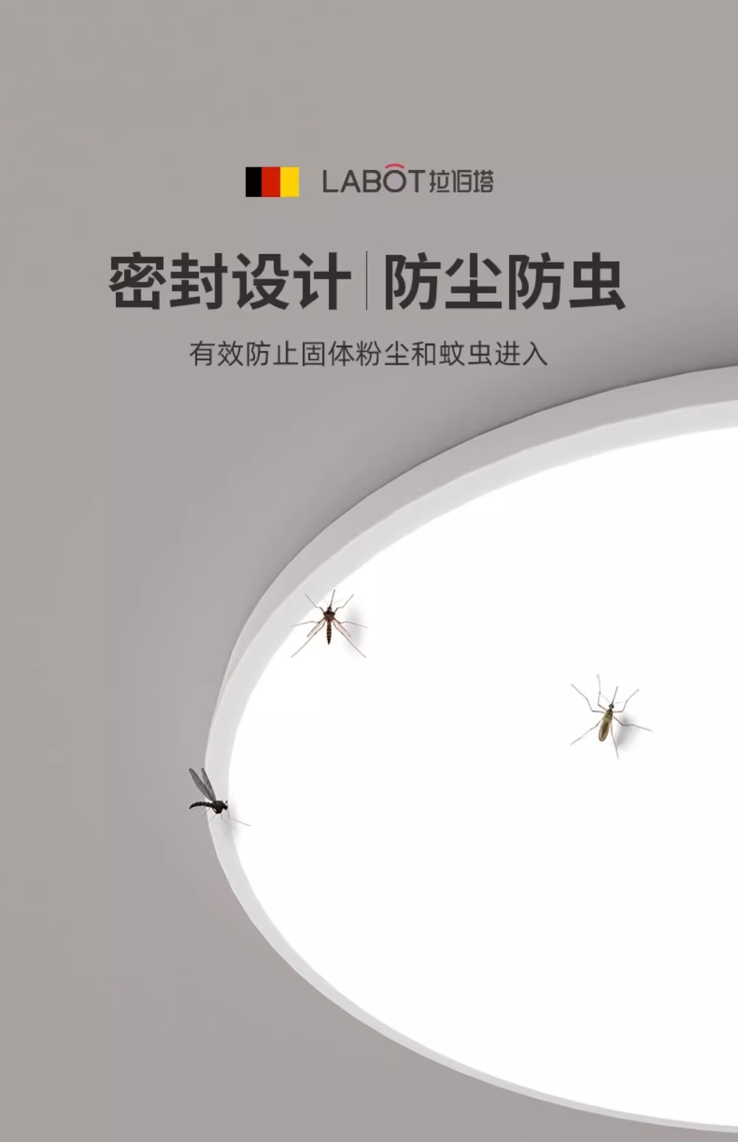 Laberta LED Bedroom Ceiling Light Waterproof Slim Simple Balcony Kitchen Bathroom Corridor Children's Study Lamp 23CM White Light 19