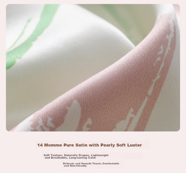 JIUMU 100% Mulberry Silk Scarf, Diamond-Shaped Shawl, Gift for Teachers And Mothers, Birthday Present, Gift Box Packaging 4