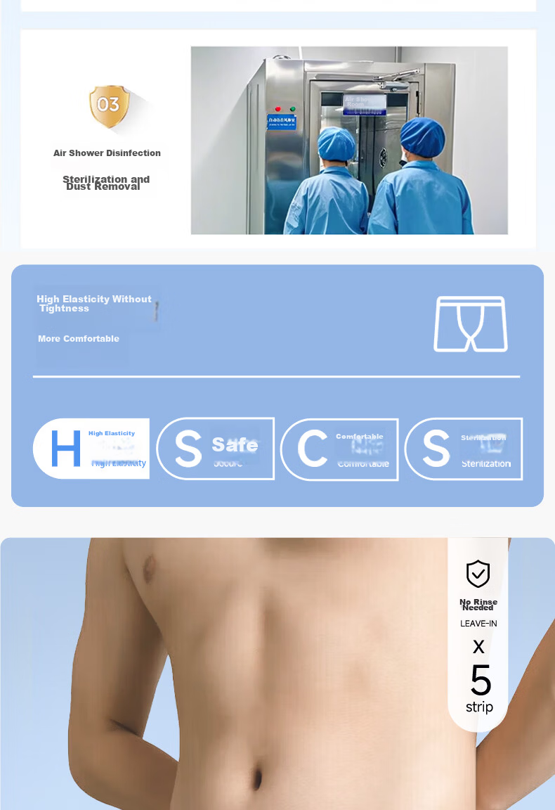 Nanami Akio Disposable Sterilized Boxer Briefs, Wash-Free, Individually Packaged, Travel Four-Corner Large Size Underwear, 8 Pieces, 3XL 2
