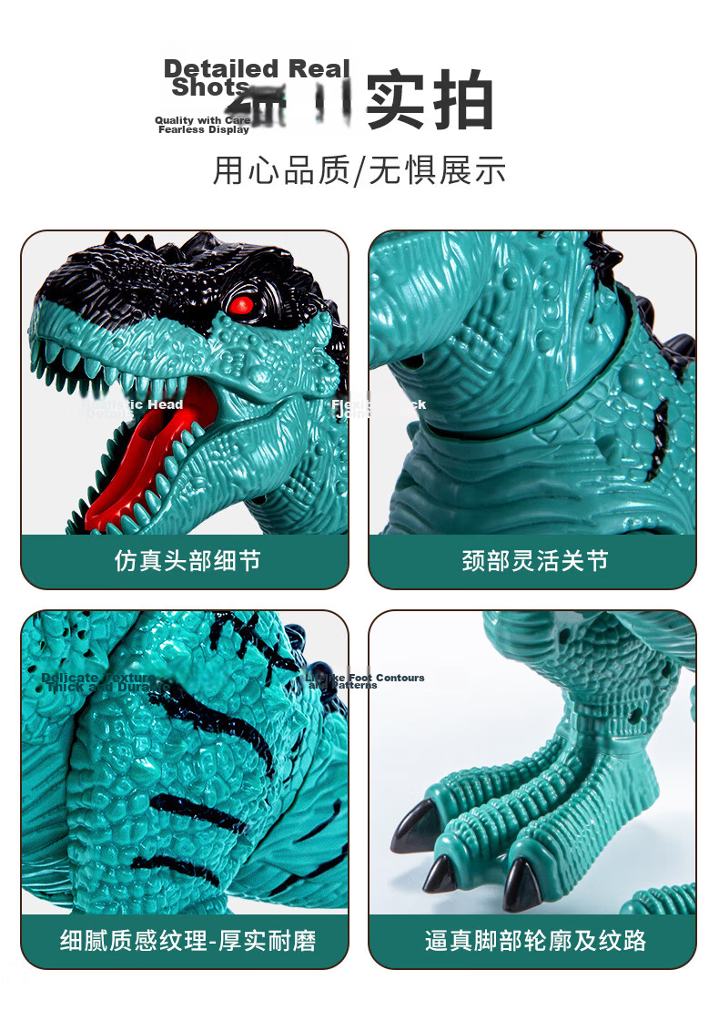 TEMIAI Programming Interactive Robot T-Rex Toy with Spray, Lights, and Music Realistic Dinosaur Birthday Holiday Gift 7