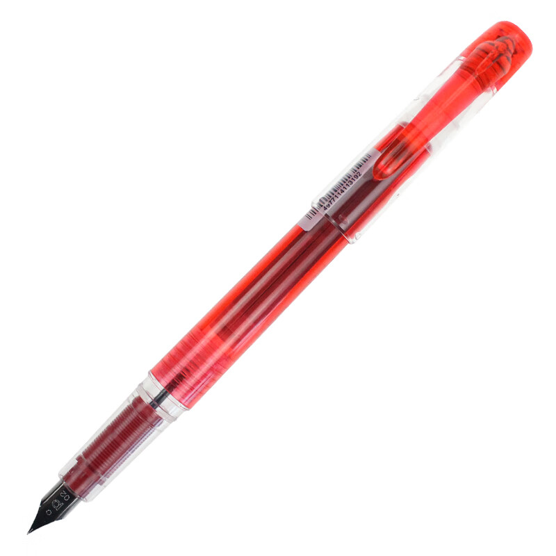 PLATINUM Fountain Pen, Transparent Colorful Plastic Fountain Pen, Student Handwriting Practice Pen Ink Pen 02 PSQ-400C#11 Red