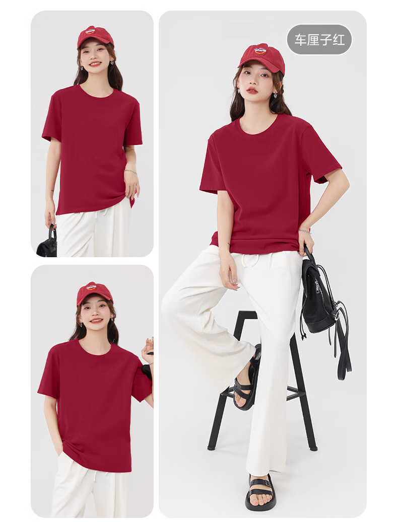 Warrior Women's 2026 Summer New Cotton Short Sleeve T-Shirt Loose Fit Slim Outdoor Breathable Printed Top 23
