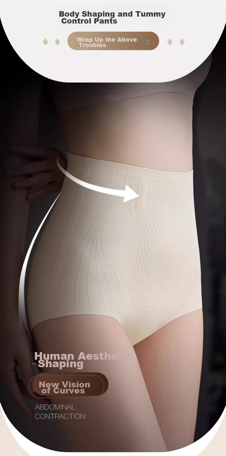 Langsha High Waist Tummy Control Women's Shaping Pants Strong Hip Lift Waist Slimming Postpartum Body Shaper Seamless Liquid Sculpting Pants 9