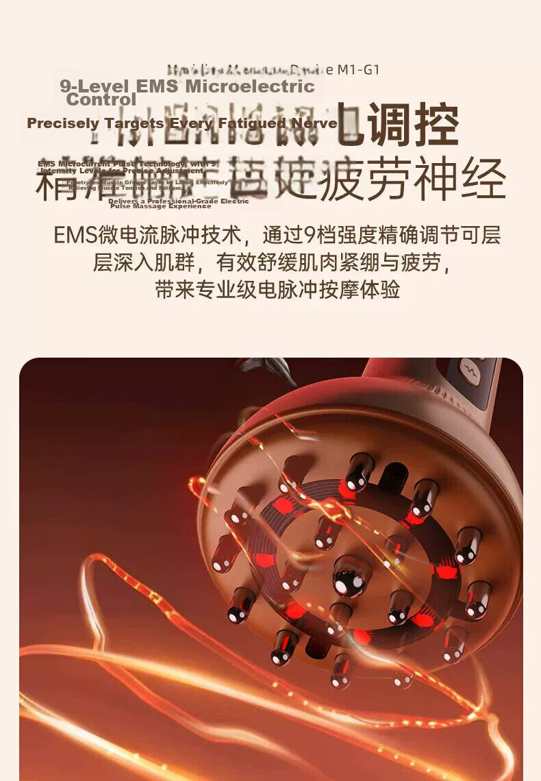 AUX Head Massager Meridian Therapy CF-G1 Meridian Comb Gift Box Electric Full Body Meridian Brush for Head Waist Shoulder Leg Neck Abdomen Massager Abdominal Kneading Device 520 Gift 15