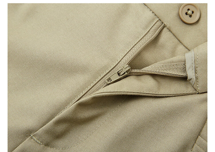 Dme [Zhaoying Aidou] Summer Simple Style TR Insert Decorative Pocket Mid-Length Pants Straight-Leg Petite Women's Casual Trousers 9