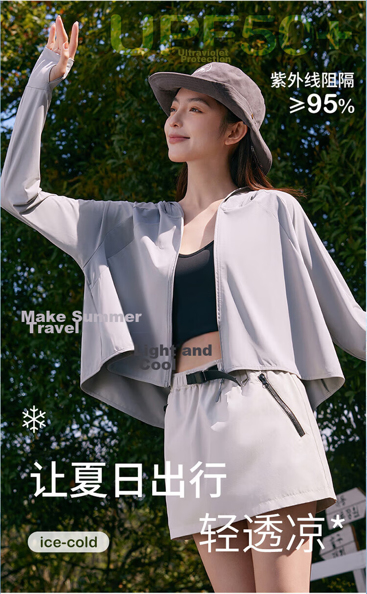Langsha Women's Ice Silk Cooling UV Protection Sun Jacket Lightweight Breathable Comfortable Outdoor Shawl Skin Jacket 1