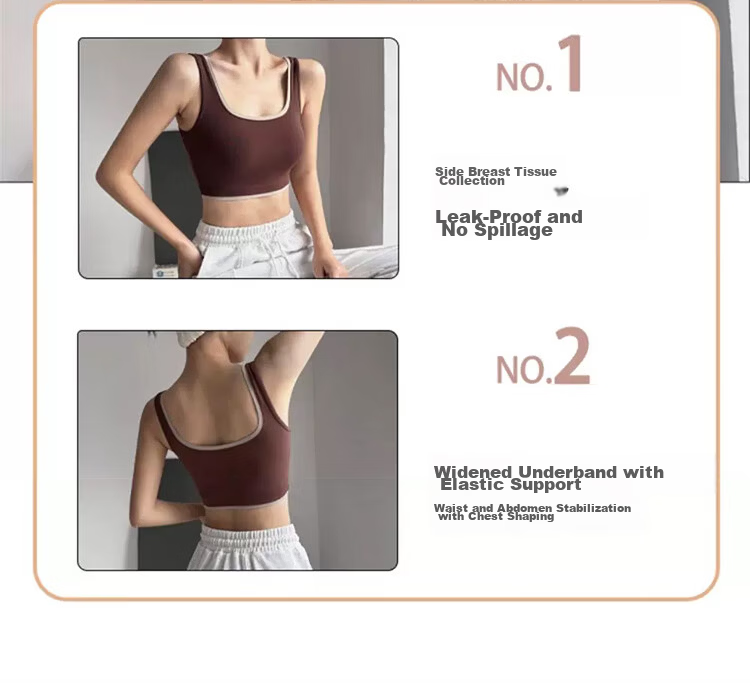 Ziyouxi Women's Summer Thin Vest with Built-in Chest Pad High-end Yoga Bra Running Fitness Training Top 2