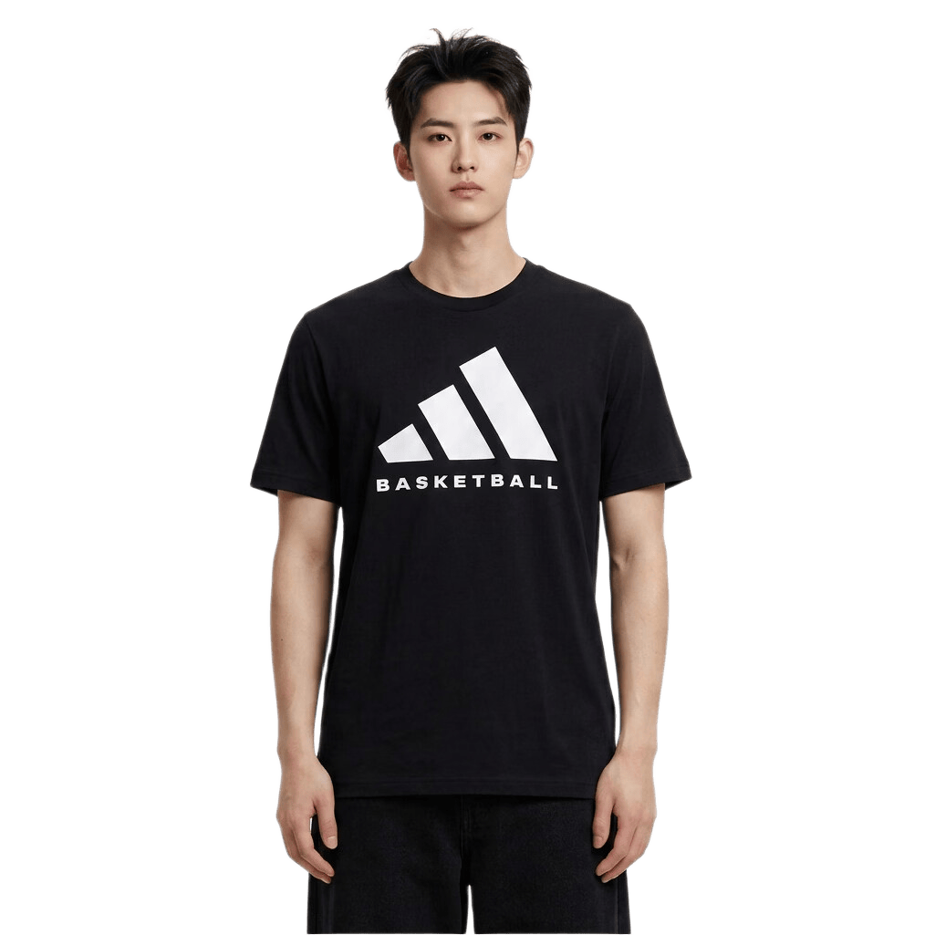 Adidas Men's Basketball Series BB FOUND TEE Short Sleeve T-Shirt KX5680 Black M