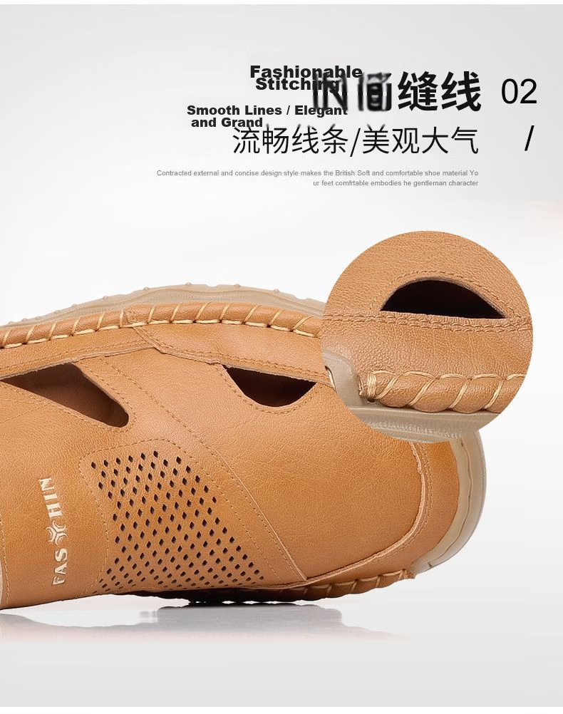 Jingzhenlianggong New Casual Sandals High-Grade Ultra-Soft Men's Breathable Sandals Wear-Resistant Non-Slip Yellow [Classic Model] Size 42 13