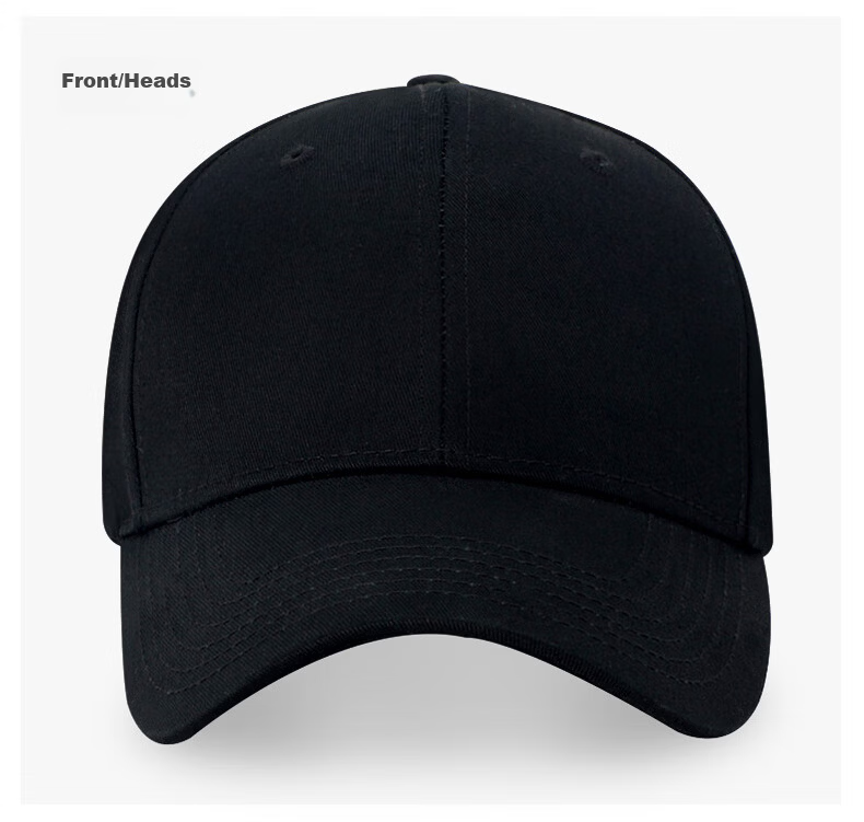 JEEP Men's Fashion Korean Style Baseball Cap Simple Trendy Duckbill Hat Unisex Couple Four Seasons Hat A0084 Black 11