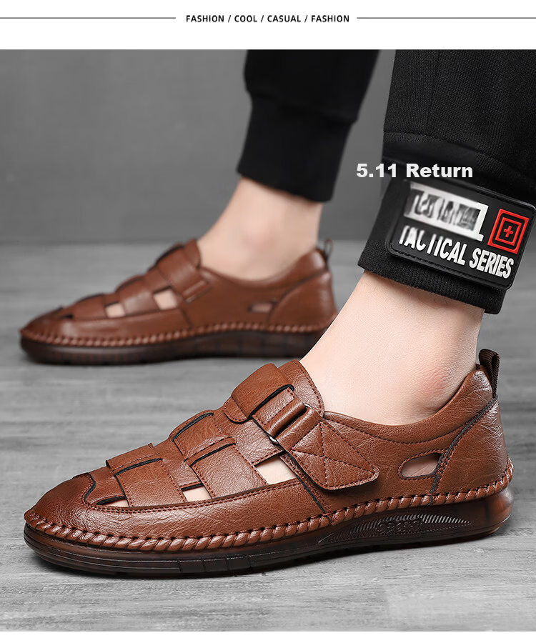 Jingzhenlianggong New Casual Sandals High-Quality Ultra-Soft Men's Breathable Sandals Wear-Resistant Non-Slip Black [Upgraded Version] Size 39 26