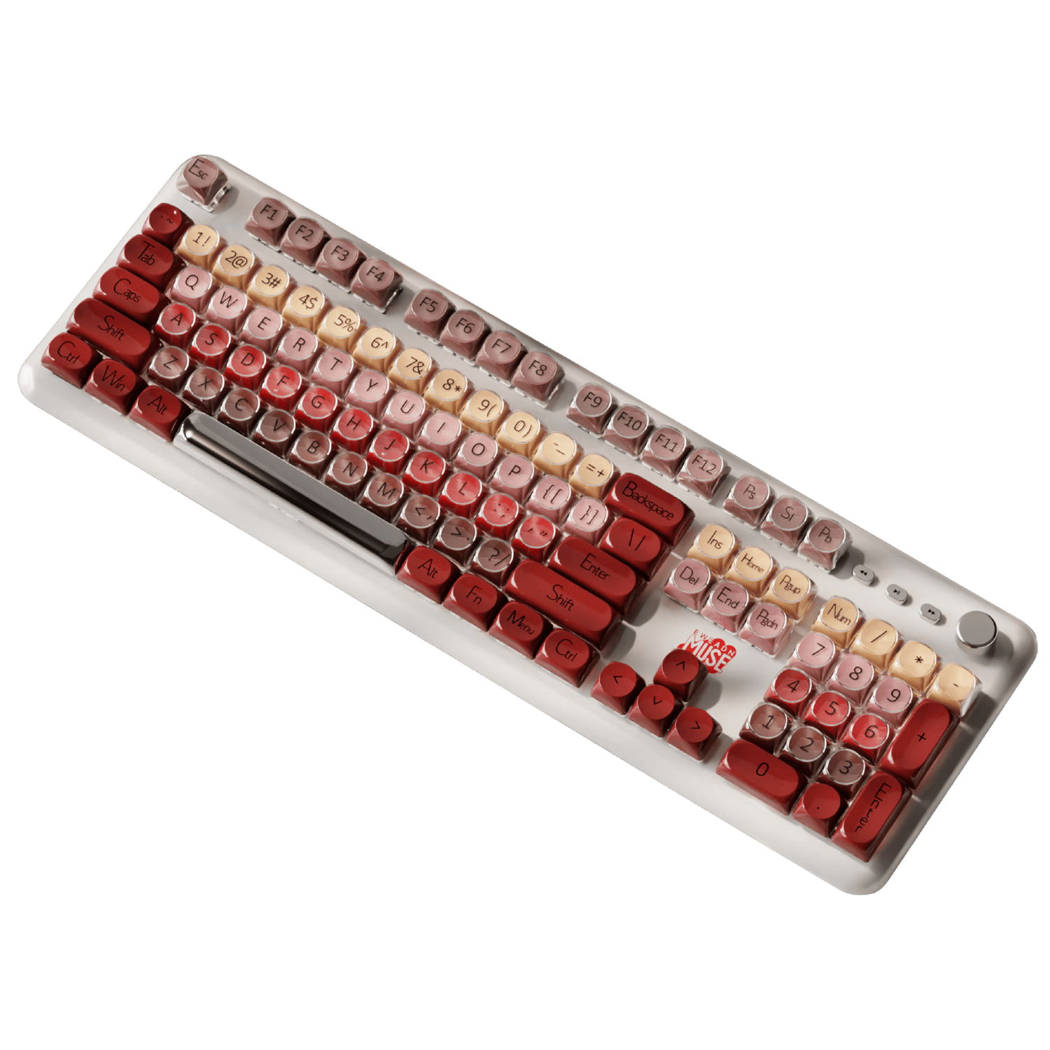 EWEADN M104 Foundation Wireless Mechanical Keyboard Female High-Value Bluetooth Tri-Mode HiFi Mahjong Sound 104-Key Desktop Laptop Office Gaming E-Sports Peripheral