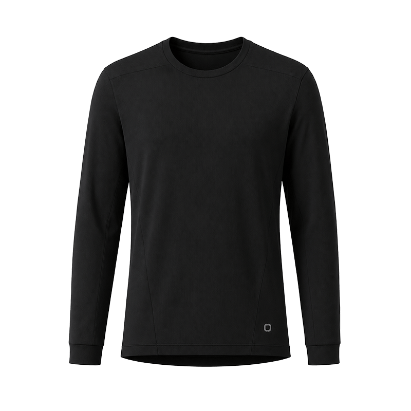 JD Jingzao Ultra-Light Long Sleeve Men's Summer 2026 New Men's T-Shirt Sports Running Fitness Quick-Dry Shirt Black 3XL