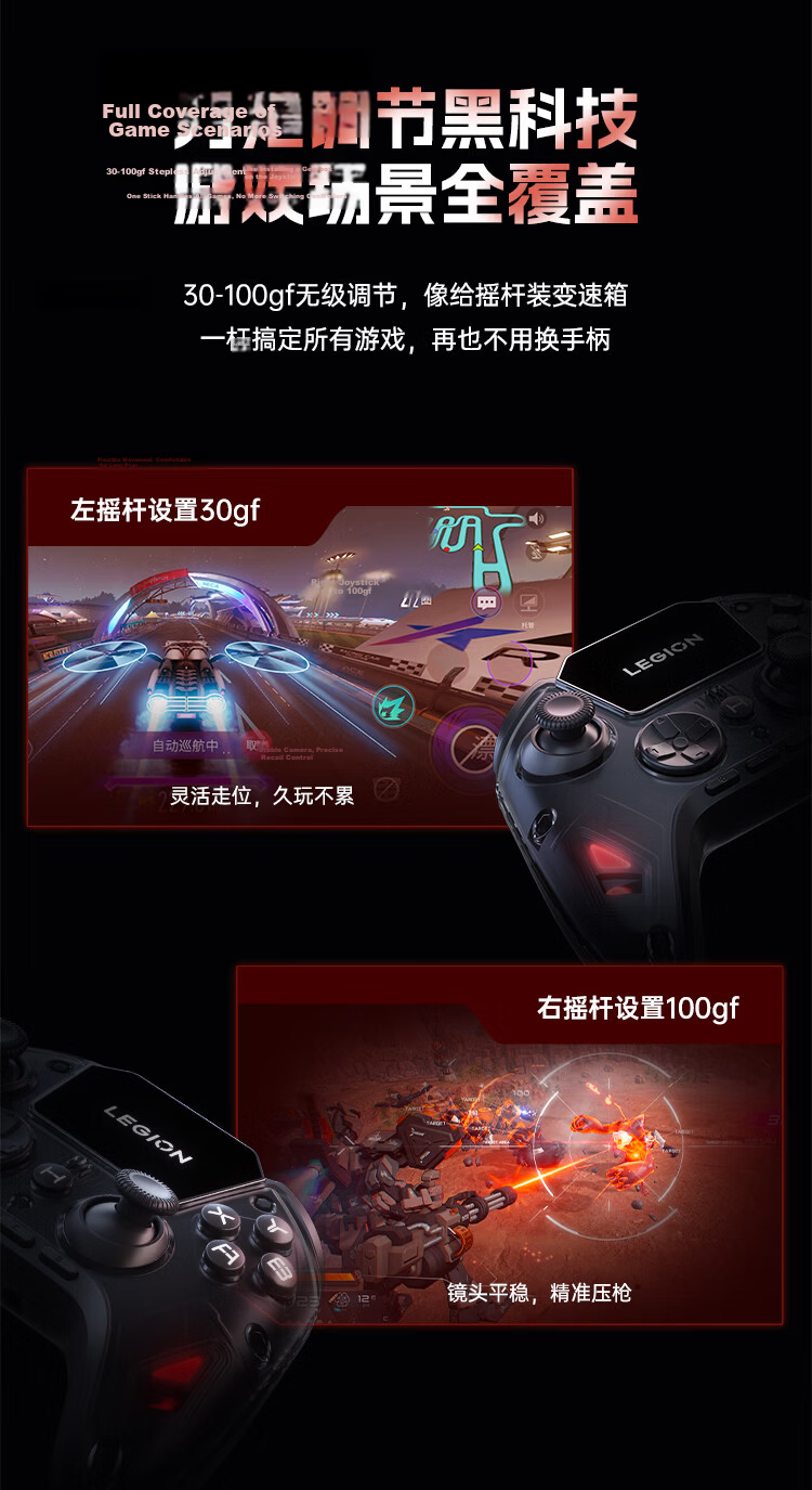 Lenovo Legion Y7 Pro Smart Wireless Gaming Controller for Xbox Hall Switch PC Mobile TV Steam Bluetooth Black 7