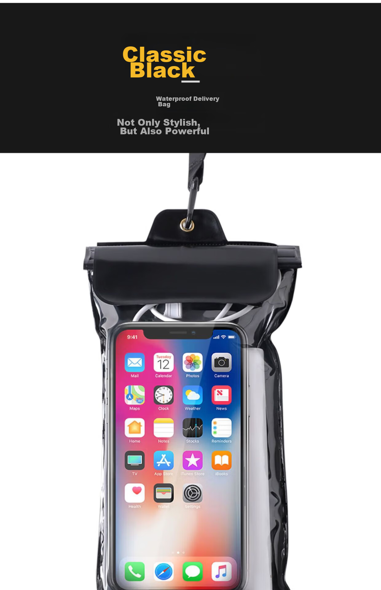 Liomirror Waterproof Phone Pouch for Riders Touchscreen Compatible Charging Swimming Photography with Earphone Jack 13