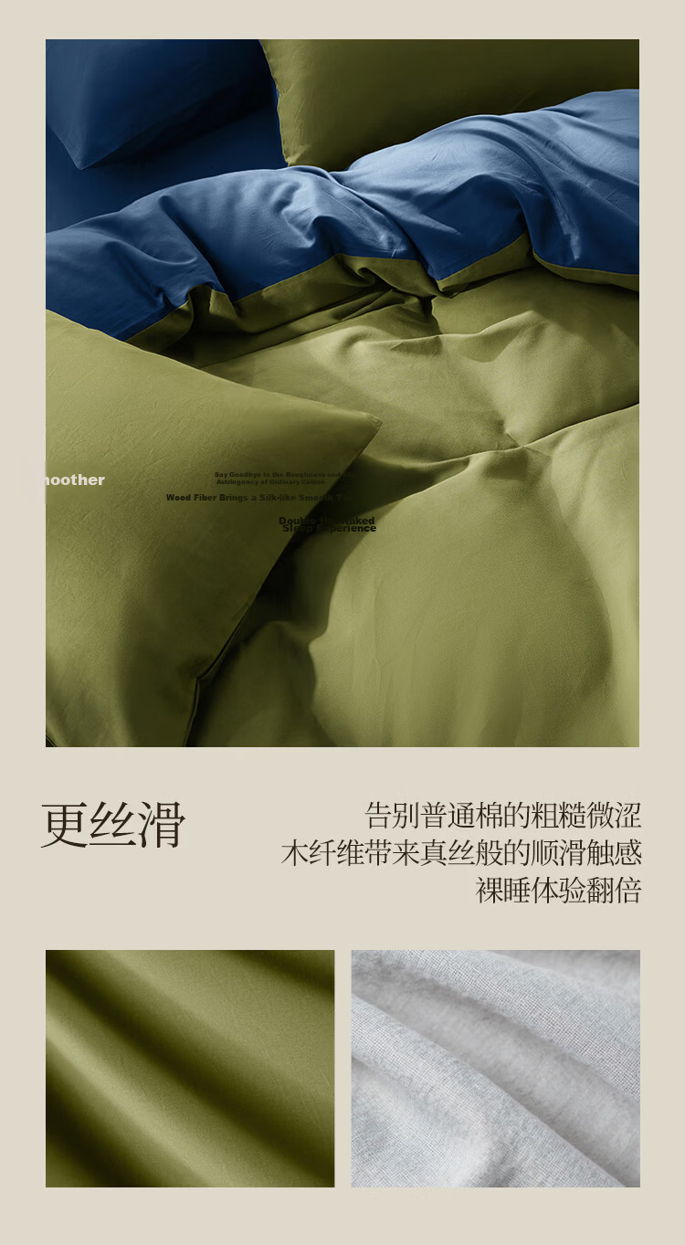 JD Original Vitasong Cotton Bedding Set, 100% Pure Cotton Class A Bed Sheet And Duvet Cover, 220x240cm, for 1.8/2 Meter Bed, Blueberry Grape 13
