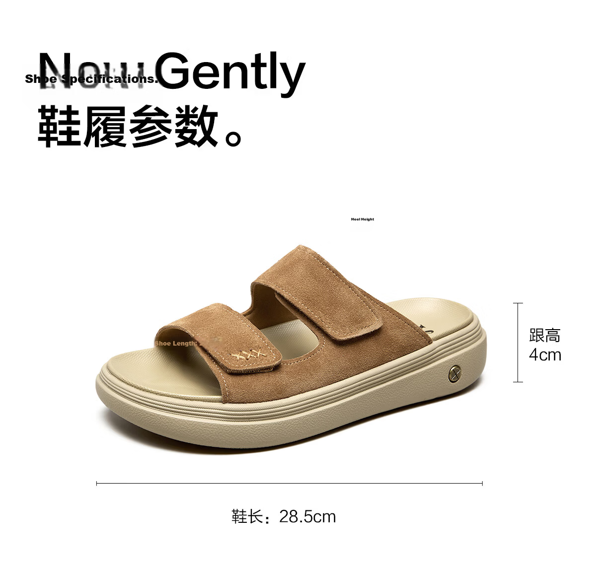 Eierkang Men's Boken Style Thick Sole Slip-On Beach Sandals Casual One-Strap Slippers 96262W Apricot Size 38 12