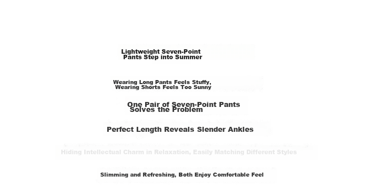 Demana [Walking Comfort] Summer Minimalist Commuter Seven-Point Straight-Leg Loose Slim Petite Women's Casual Pants 6