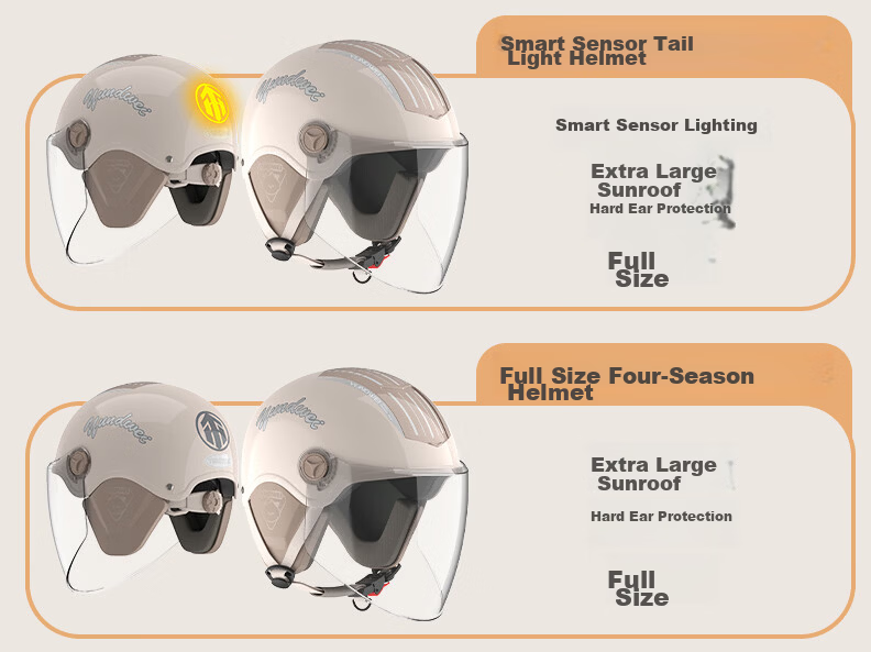 Yundianwei Smart Bluetooth Helmet with Built-in Sensor Light, 3C Certified Electric Motorcycle Summer Safety Helmet for Men and Women, Extra Large Size, Universal Four-Season Half Helmet for Electric  19