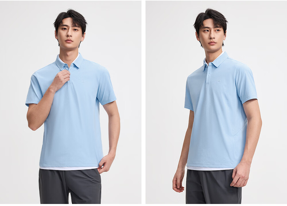 Toread Men's Quick-Dry Breathable Cotton-Feel Moisture-Wicking Polo Shirt Summer Business Commuting Casual Outdoor Sports Short Sleeve 16
