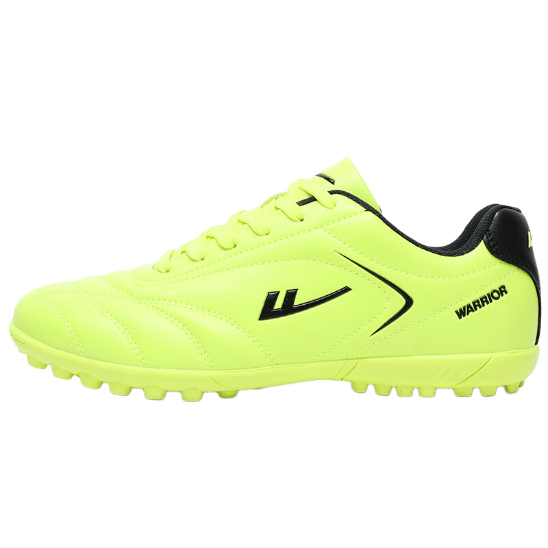 Warrior Football Shoes Turf Studs TF Sole Soccer Training Shoes Adult and Student Unisex 0305 Size 44 Fluorescent Yellow