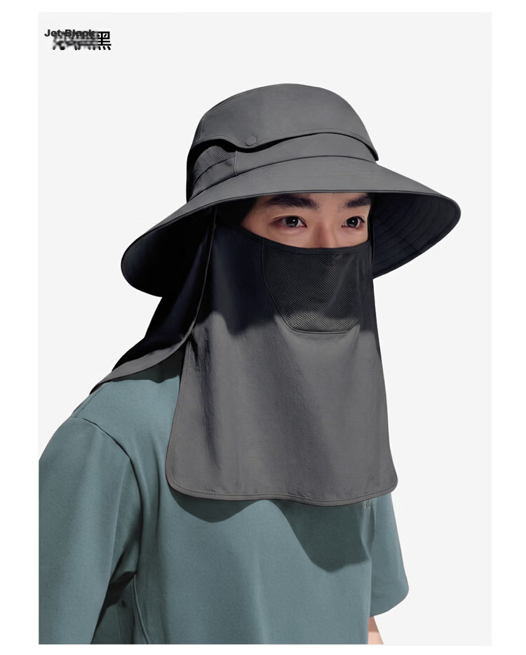 Beneunder Men's Summer Fisherman Hat Sunshade Outdoor Mountaineering Face Cover Fishing Sun Protection Hat TS0166 21