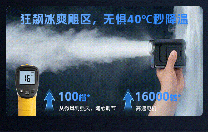 CHIGO Waist-Hanging Fan Cooling Air Conditioner Neck Hanging Small Fan 2026 New Model Long Battery Life Large Capacity Fast Charging Portable Outdoor Strong Wind Waist-Mounted Fan for Delivery and Con 14
