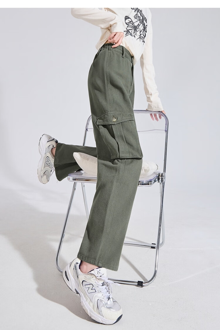 TonLion 2026 Autumn And Winter Women's Loose Fashionable Commuter Yarn Cargo Pants 10