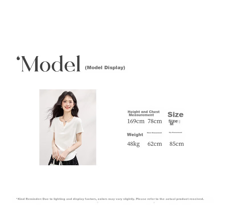 Sllsky Slim Fit Shoulder-Structured Short Sleeve T-Shirt for Women 2026 Summer New Waist-Accentuating Top 10