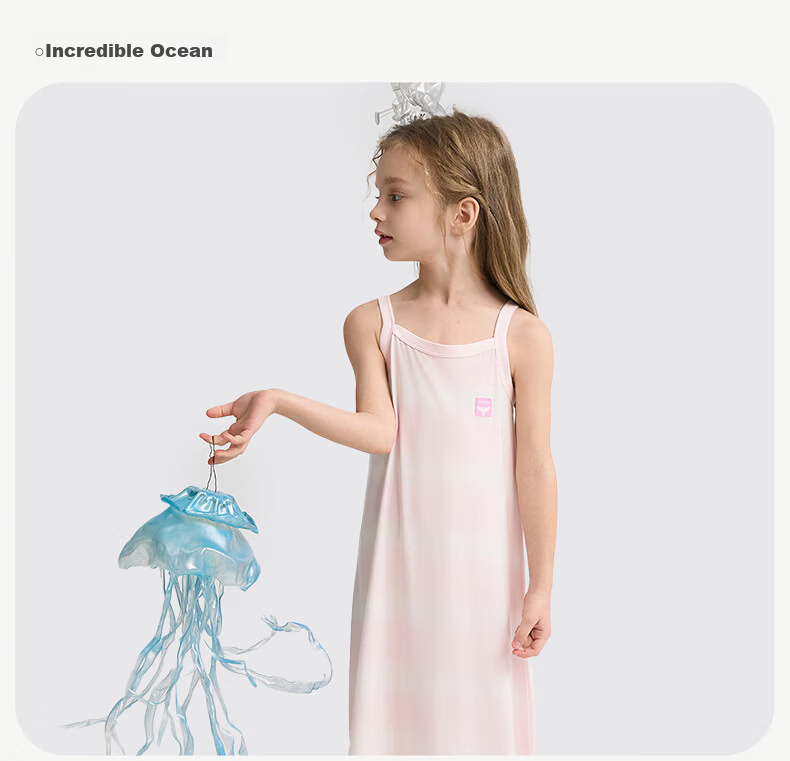 AIMER KIDS Girls' Modal Short Sleeve Cooling Sleep Dress Summer Pajamas Eat a Big Watermelon 150 18