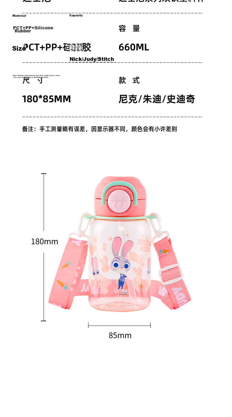 Disney Kids Straw Cup Student Summer Plastic Cup Boys Girls Dual Drinking Cup Large Capacity Sports Water Bottle Gift for Boys 12