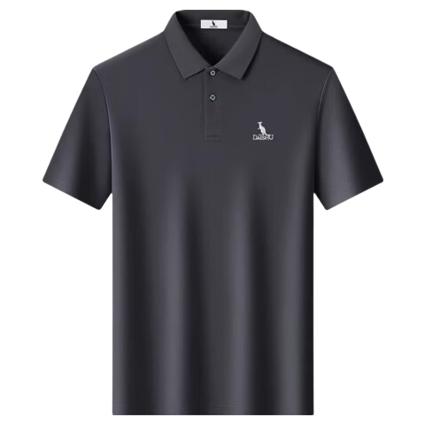 DAISHU 100% Cotton Men's Polo Shirt 2026 Summer New Breathable Short Sleeve T-Shirt with Collar for Middle-aged and Elderly Dad