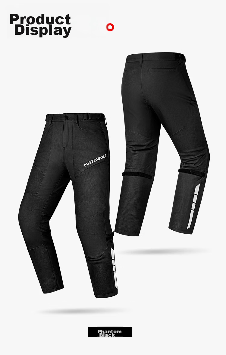 MOTOWOLF Motorcycle Riding Pants Professional Riding Gear Breathable CE Level Protective Motorcycle Casual Pants Summer Unisex 16