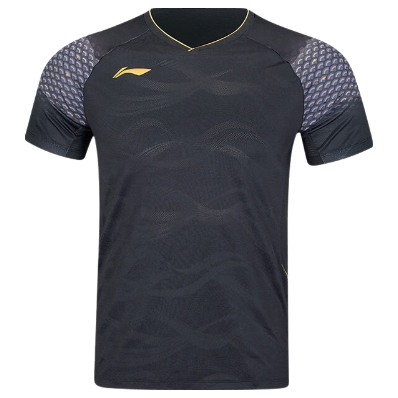 LI-NING Badminton Team Youth Competition Quick-Dry Breathable Short Sleeve Unisex Training Sports Jersey Men