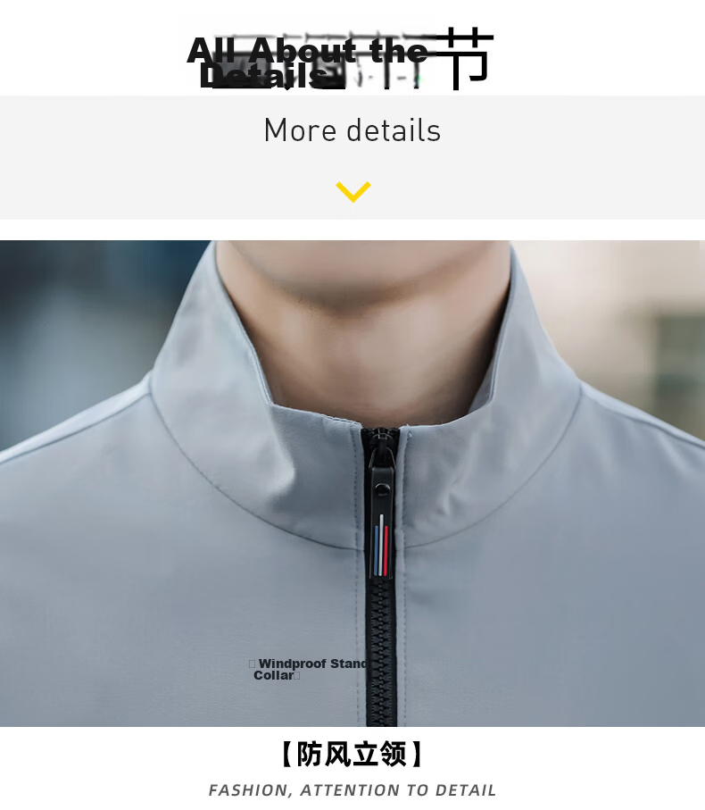 Woodpecker [Windproof and Crisp] Men's Summer Business Loose Casual Sports Daily Trendy Jacket Light Gray 4XL 32