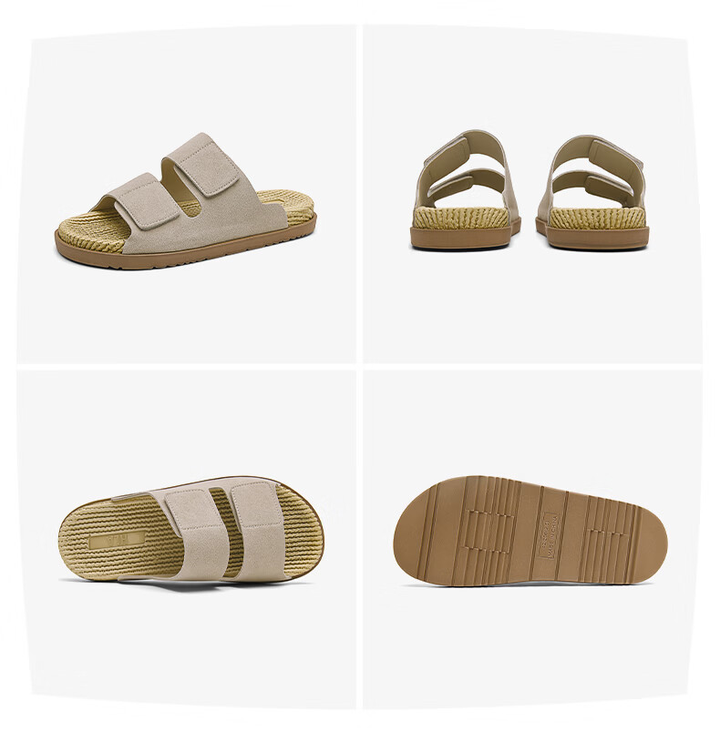 HLA Men’s Fashion Casual Slippers Thick Sole Durable Sandals FC049/FE071 Brown Size 41 21