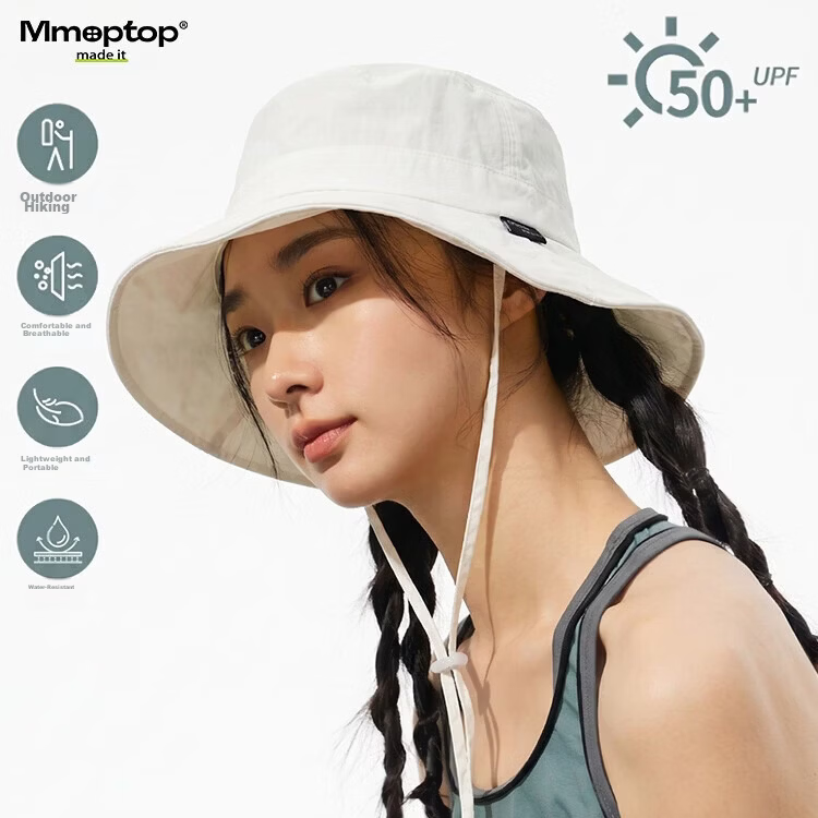 MMOPTOP Quick-Dry Sun Protection Fisherman Hat Women Simple Bucket Hat Wide Brim Breathable Lightweight Foldable Sunshade Hat Men
