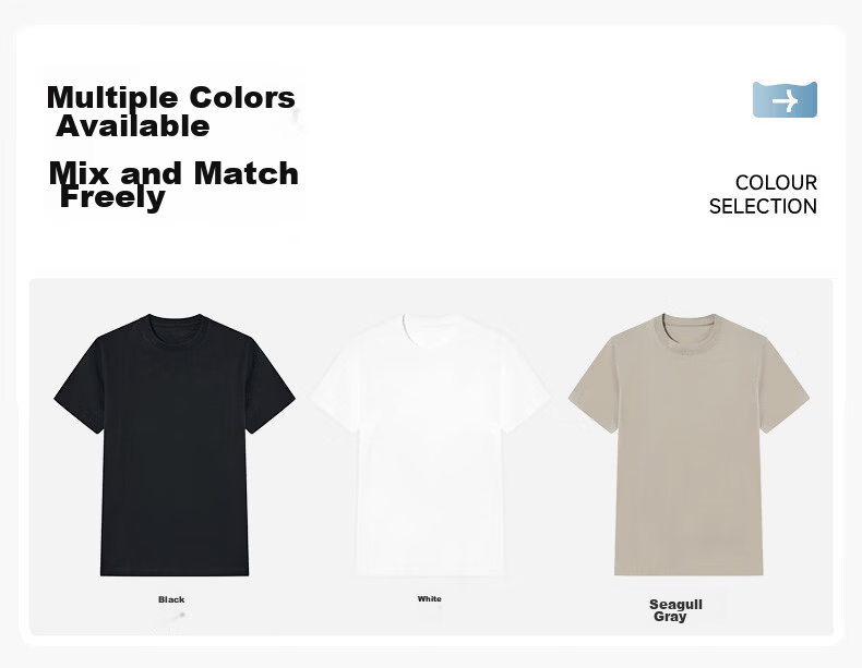 Langsha Men's Short Sleeve Pure Cotton T-Shirt Summer 2026 New Loose Casual Simple Half Sleeve Top for Men 12