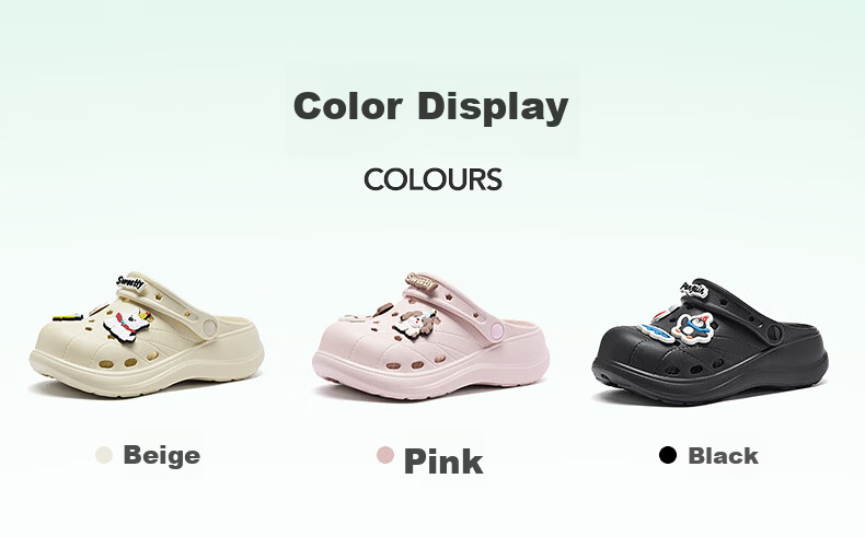 Hotwind Women's Thick Sole Clog Sandals 2026 Summer New Cartoon Fun Beach Slide Sandals 3