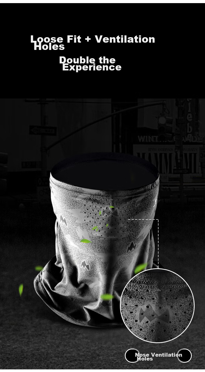 Tactical Bird Wide Brim | Loose Summer Ice Silk Sun Protection Face Mask Scarf Men's Large Size Fishing Face Cover Sunshade Neck Gaiter 6
